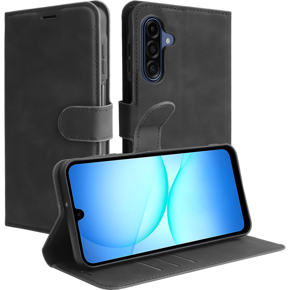 Just in Case Just in Case Galaxy A18/A17 Prime Leather Wallet Case Zwart