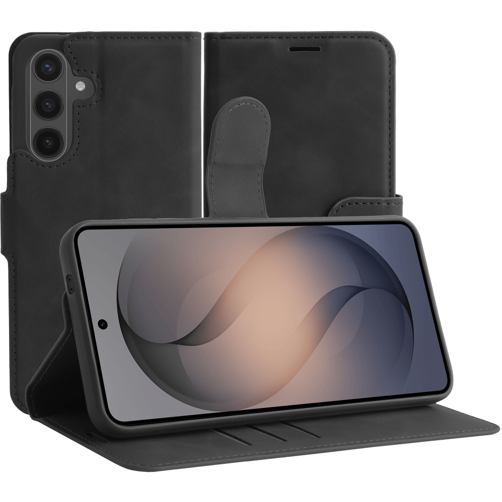 Just in Case Just in Case Galaxy S26 Prime Leather Wallet Case Zwart