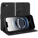 Just in Case Just in Case iPhone 17e Prime Leather Wallet Case Zwart