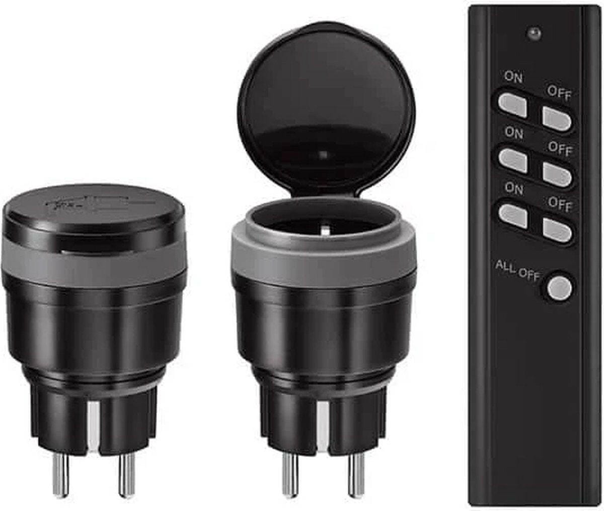 KlikAanKlikUit KlikAanKlikUit AGC2-3500R Draadloze Buiten Schakelaarset 2x