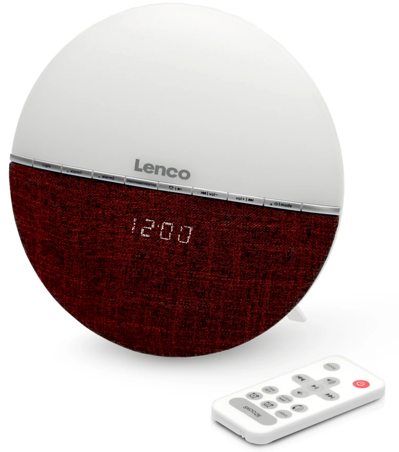 Lenco Lenco CRW-4BY met Wake Up Light rood