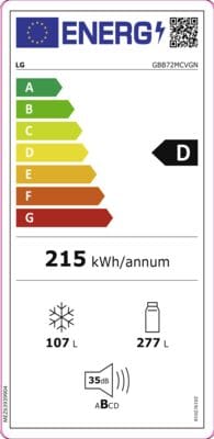 LG LG GBB72MCVGN mat zwart
