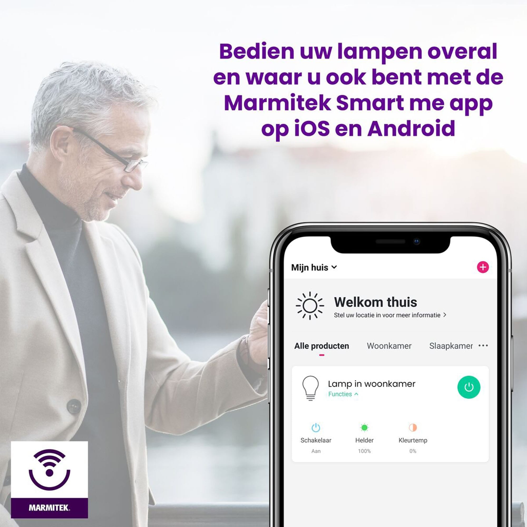 Marmitek Marmitek Glow ME Smart WiFi Led E27 9W 60W 806Lm