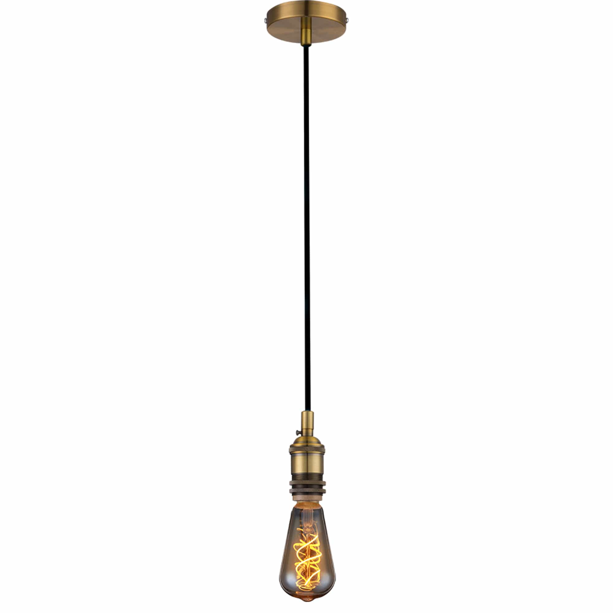 Merkloos Lamphouder Hang E27 Messing