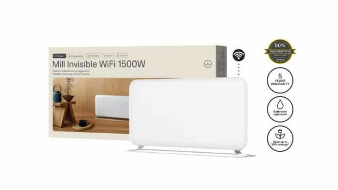 Mill PA1500WIFI3A 1500W Paneelverwarming Convector incl voet.