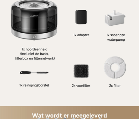 Mova Mova Slimme Huisdier Waterfontein WF20 Pro