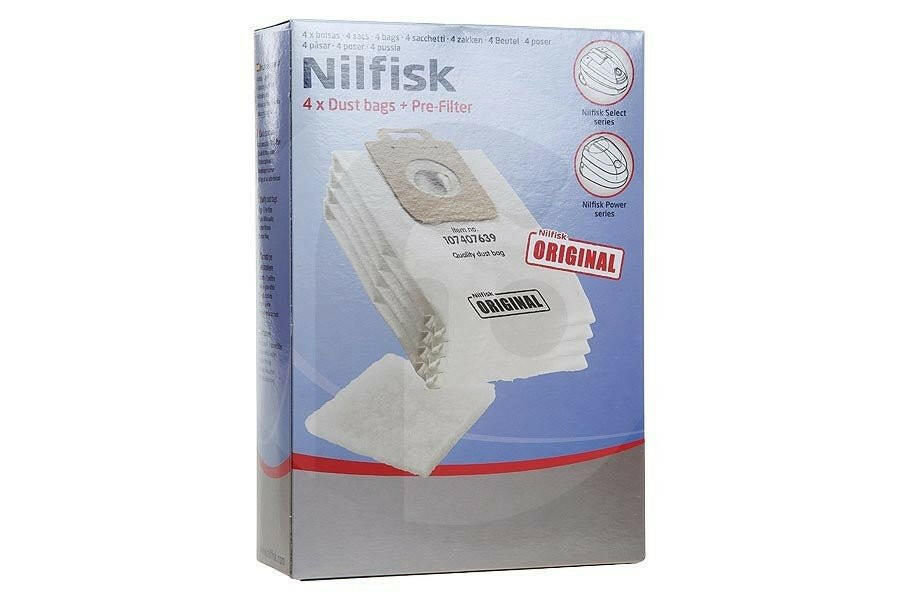 NILFISK STOFZUIGERZAK POWER SERIE, SELECT SERIE.