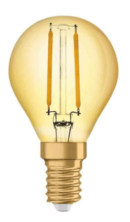 Osram Osram Vintage 1906 LED E14 Kogel Filament Goud 1,4W 120Lm