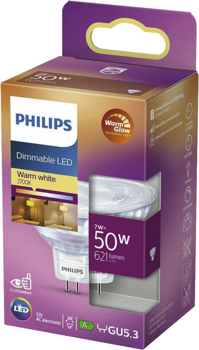 Philips Philips LED 50W GU5.3 WW 12V 36D WGD SRT4