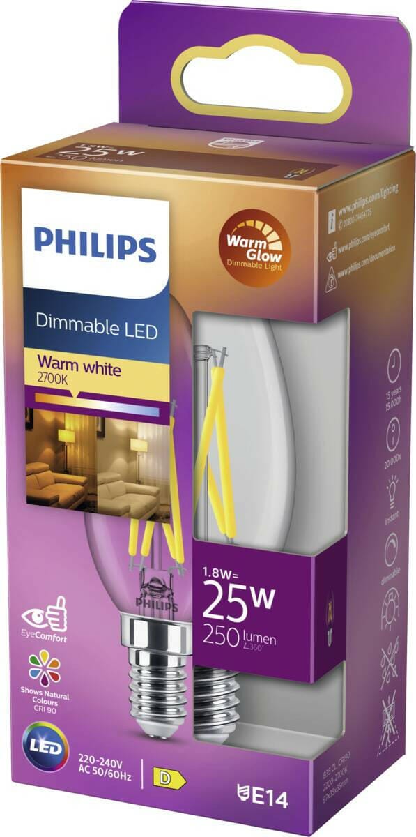 Philips Philips LED classic 25W B35 E14 CL WGD90 SRT4