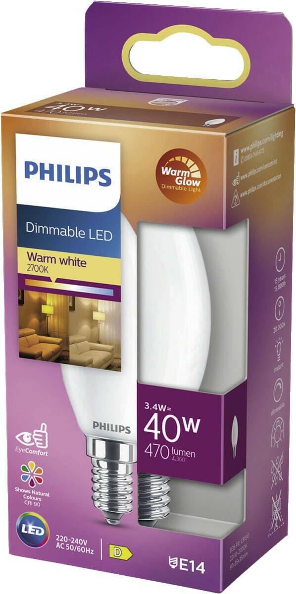 Philips Philips LED classic 40W B35 E14 FR WGD90 SRT4