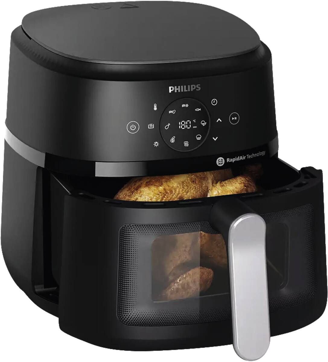 Philips Philips NA231/00 Airfryer zwart-zilver