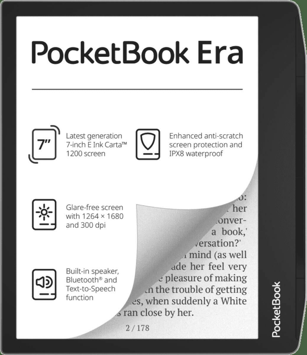 Pocketbook 700 Era Touchscreen 16 GB zwart-zilver.