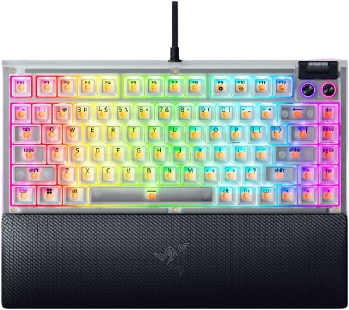 Razer Razer BlackWidow V4 75% Mechanical Keyboard Phantom White