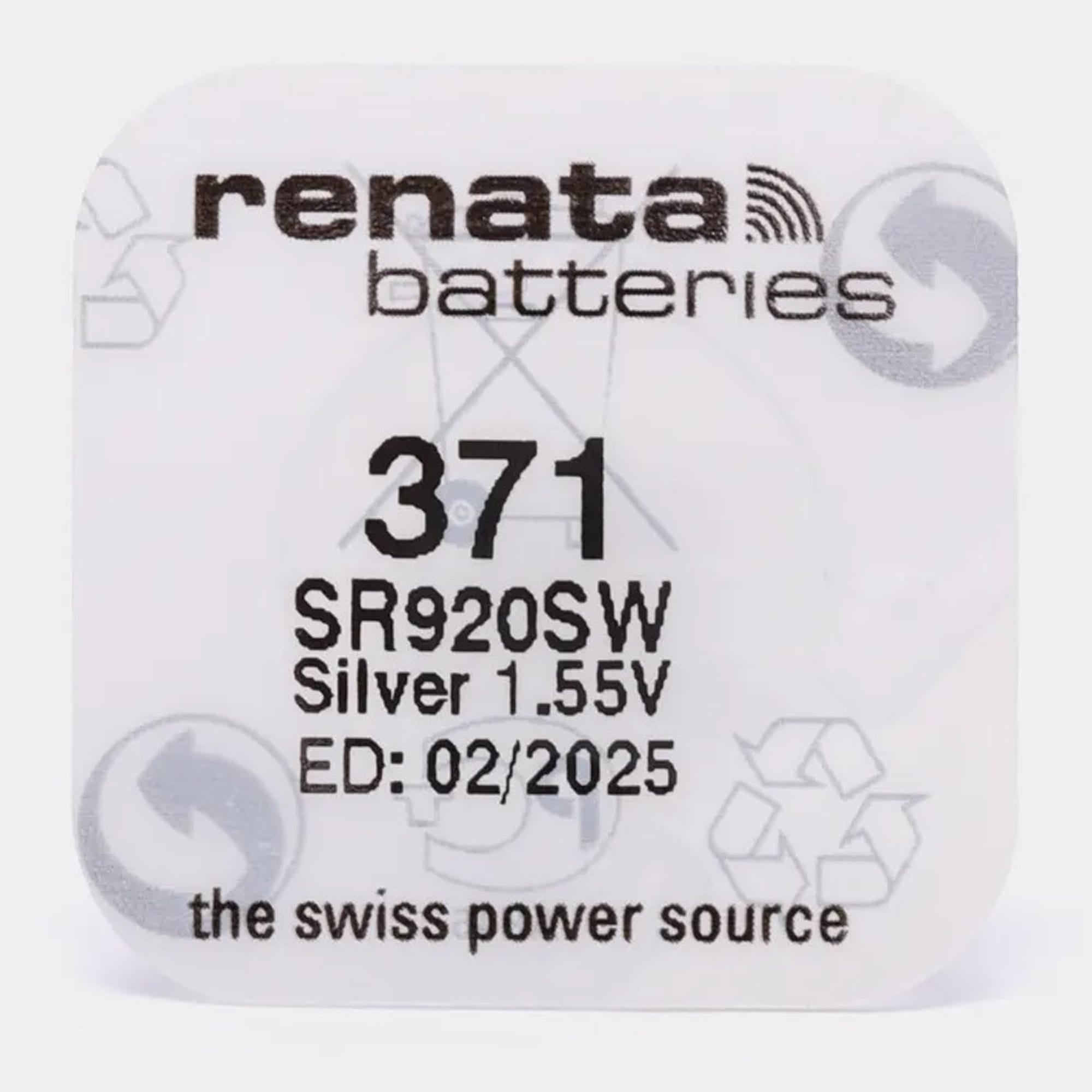 RENATA Renata 371 SR69 SR920 1,55V Knoopcel