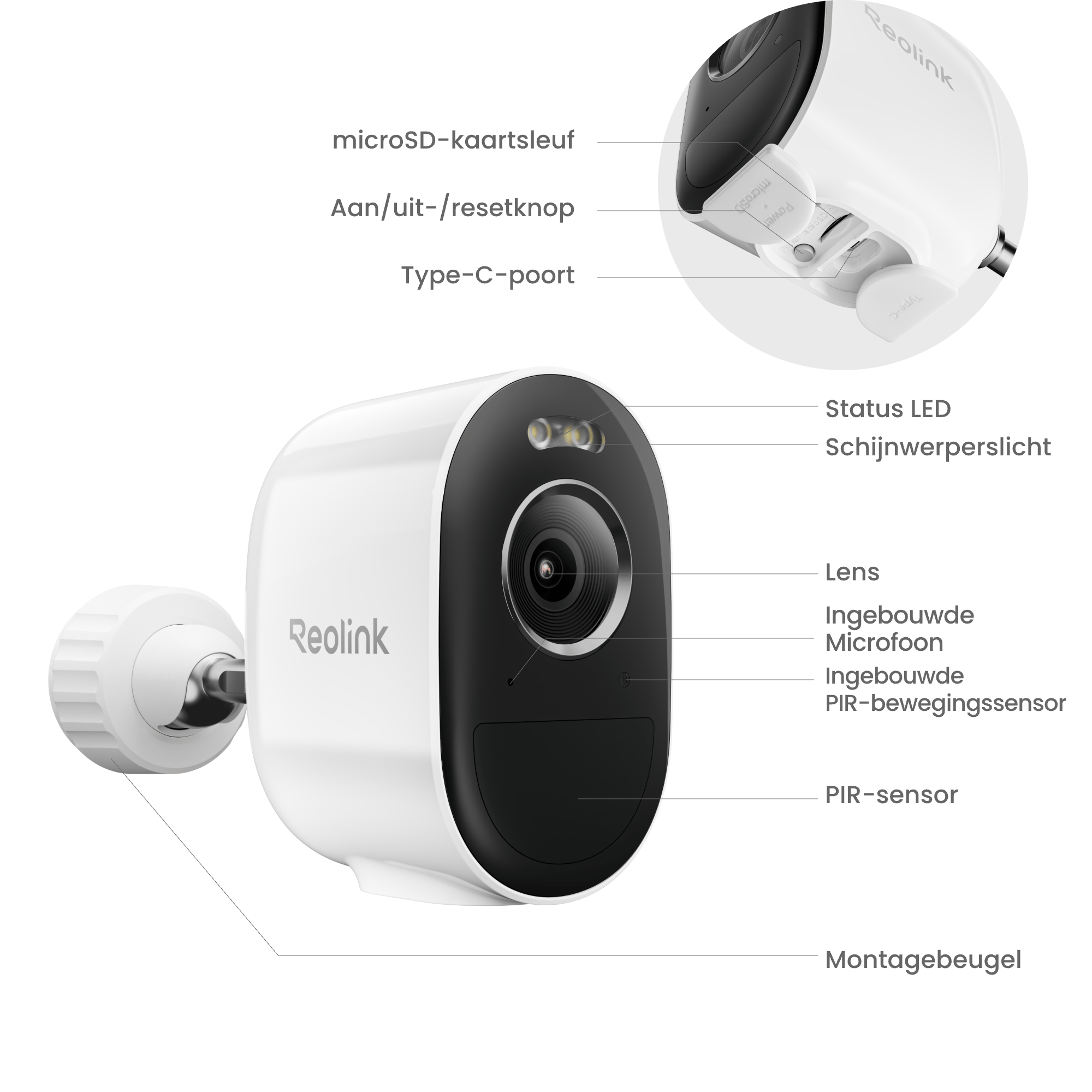 Reolink Reolink Outdoor Cam Argus Series (B330) + Solar Panel Lite