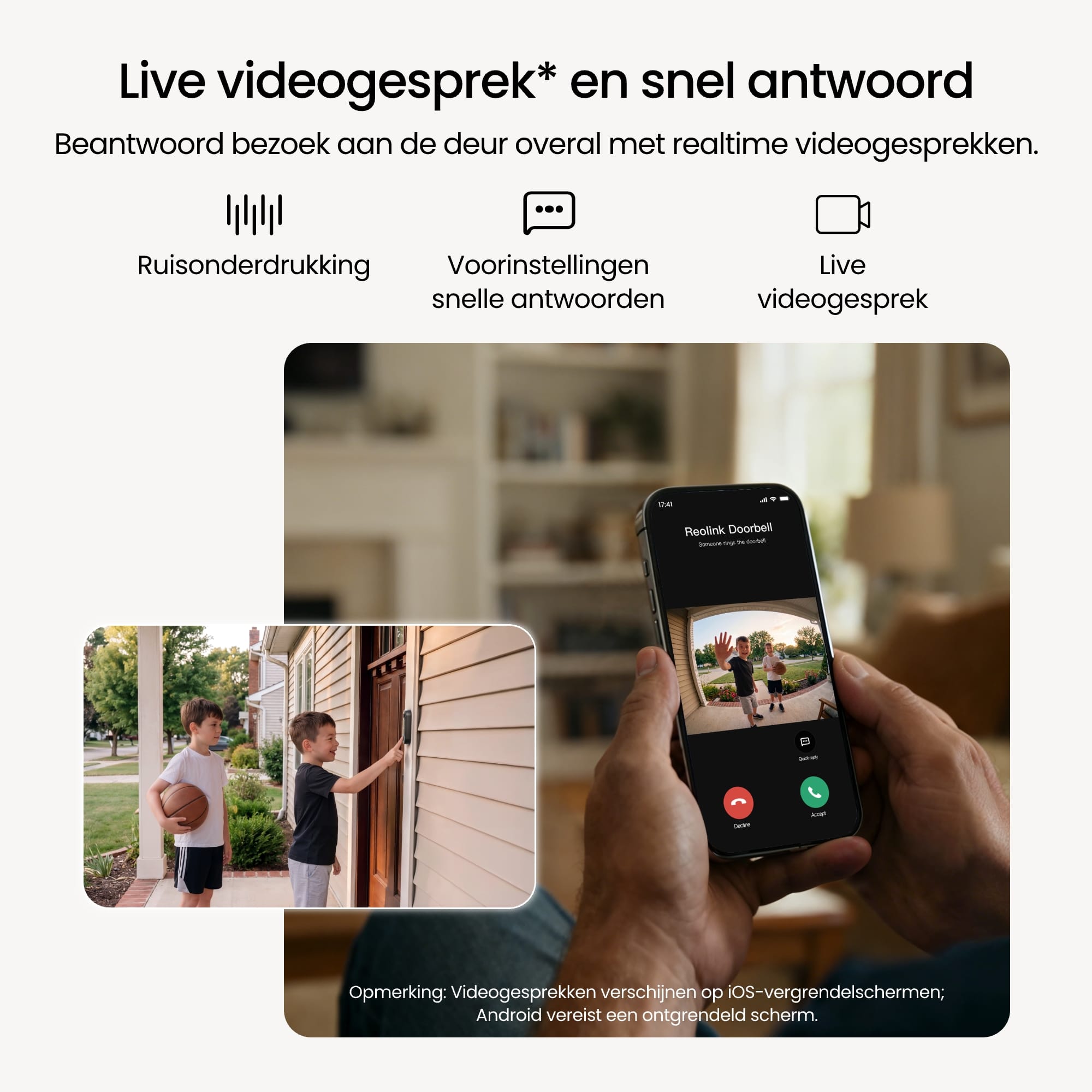 Reolink Reolink Wired PoE Video Doorbell (D340P) + Chime