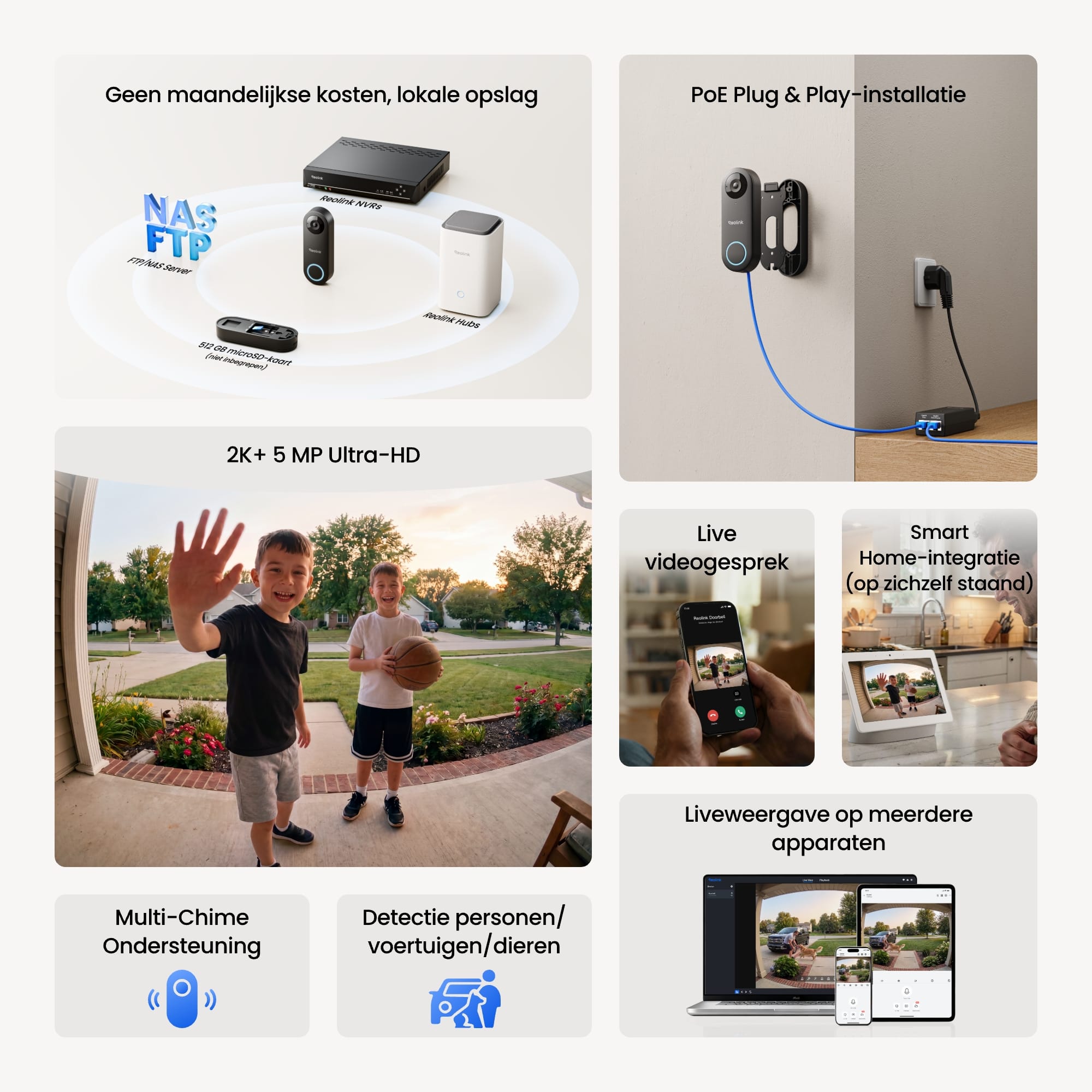 Reolink Reolink Wired PoE Video Doorbell (D340P) + Chime
