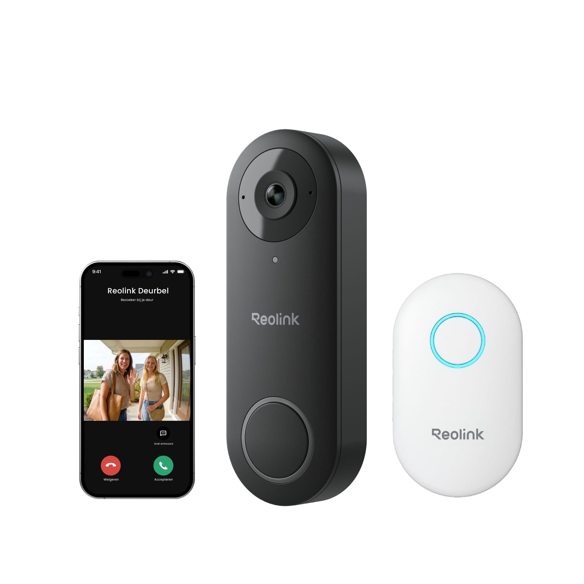 Reolink Reolink Wired WiFi Video Doorbell (D340W) + Chime