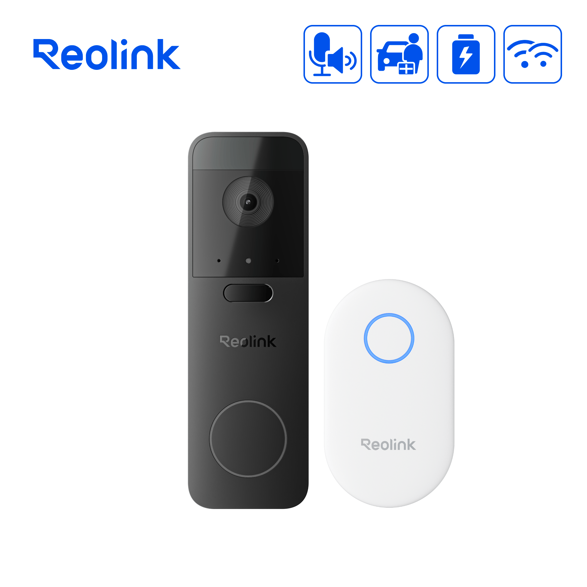 Reolink Reolink Wireless WiFi Video Doorbell (D330B) + Chime