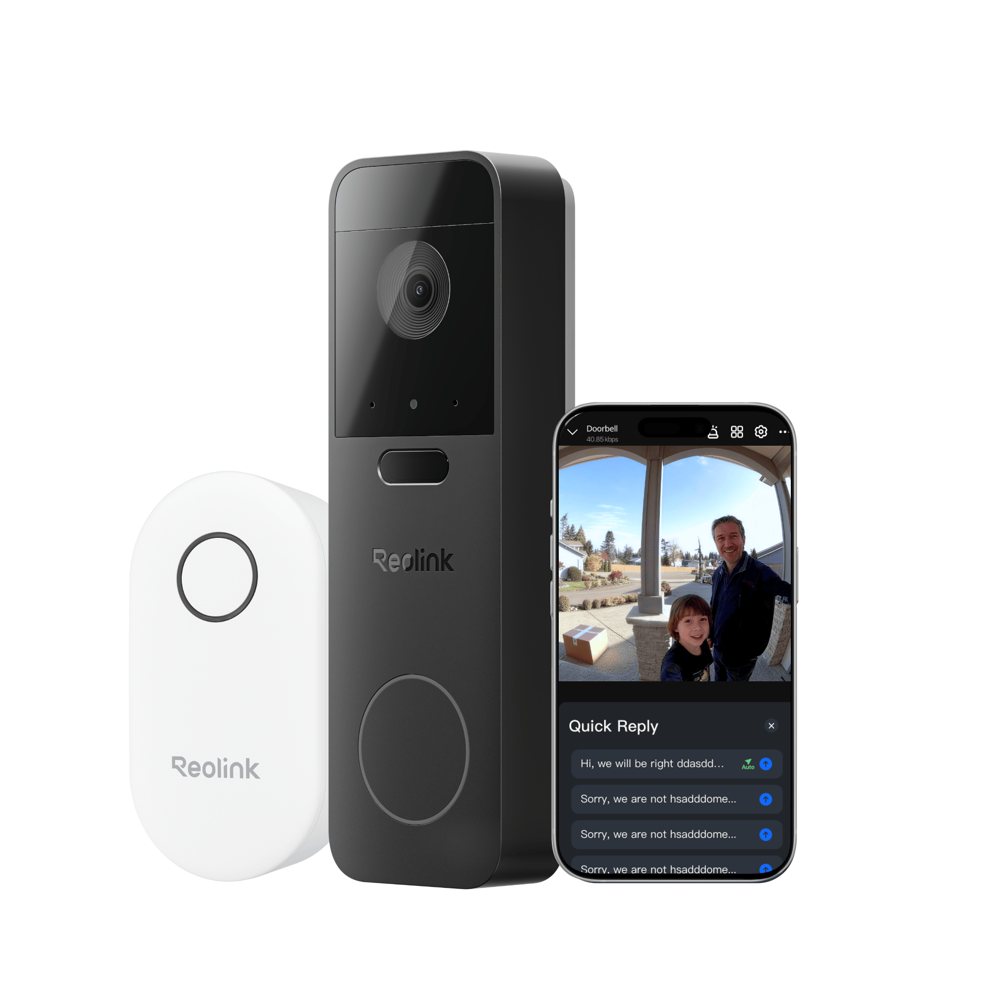 Reolink Reolink Wireless WiFi Video Doorbell (D330B) + Chime