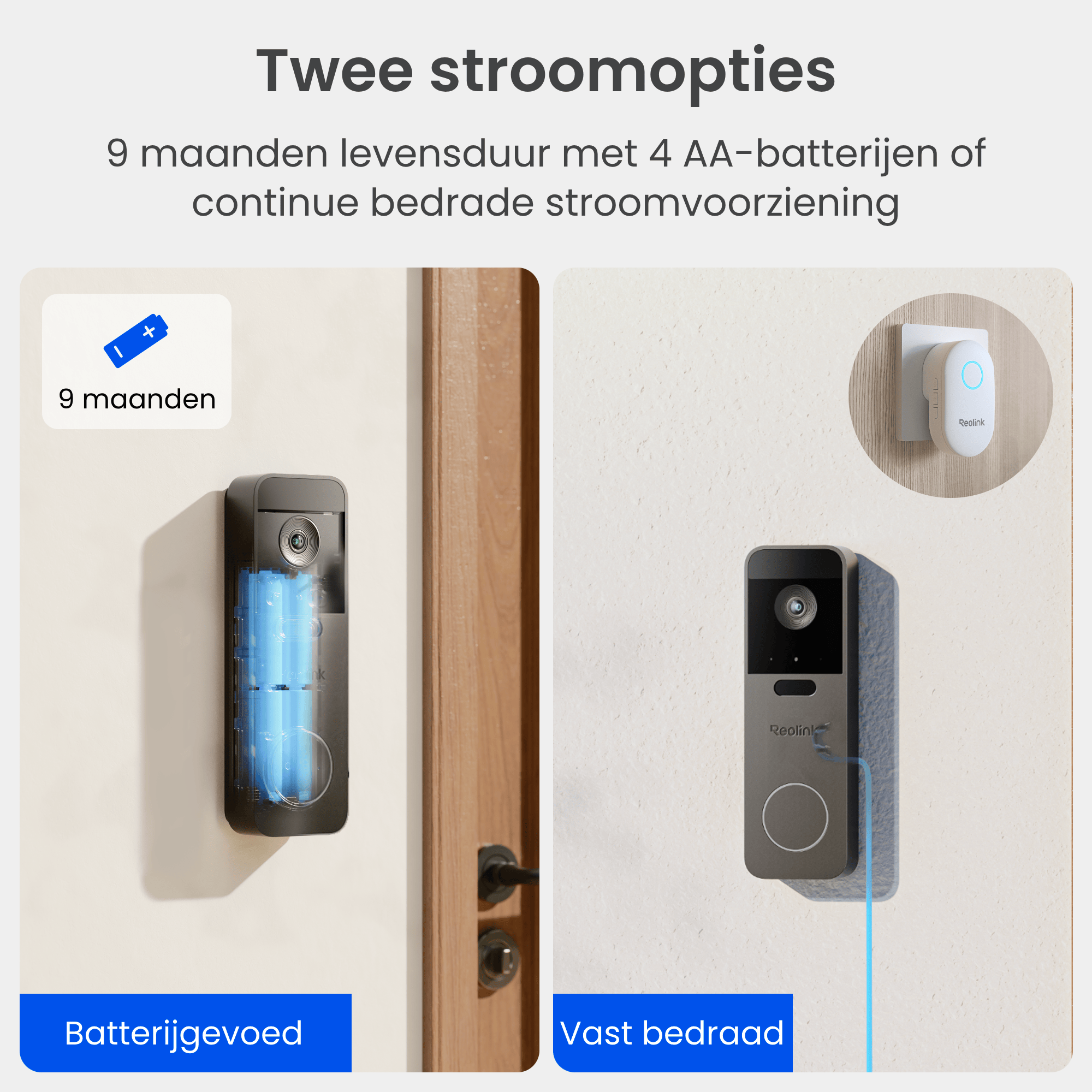 Reolink Reolink Wireless WiFi Video Doorbell (D330B) + Chime