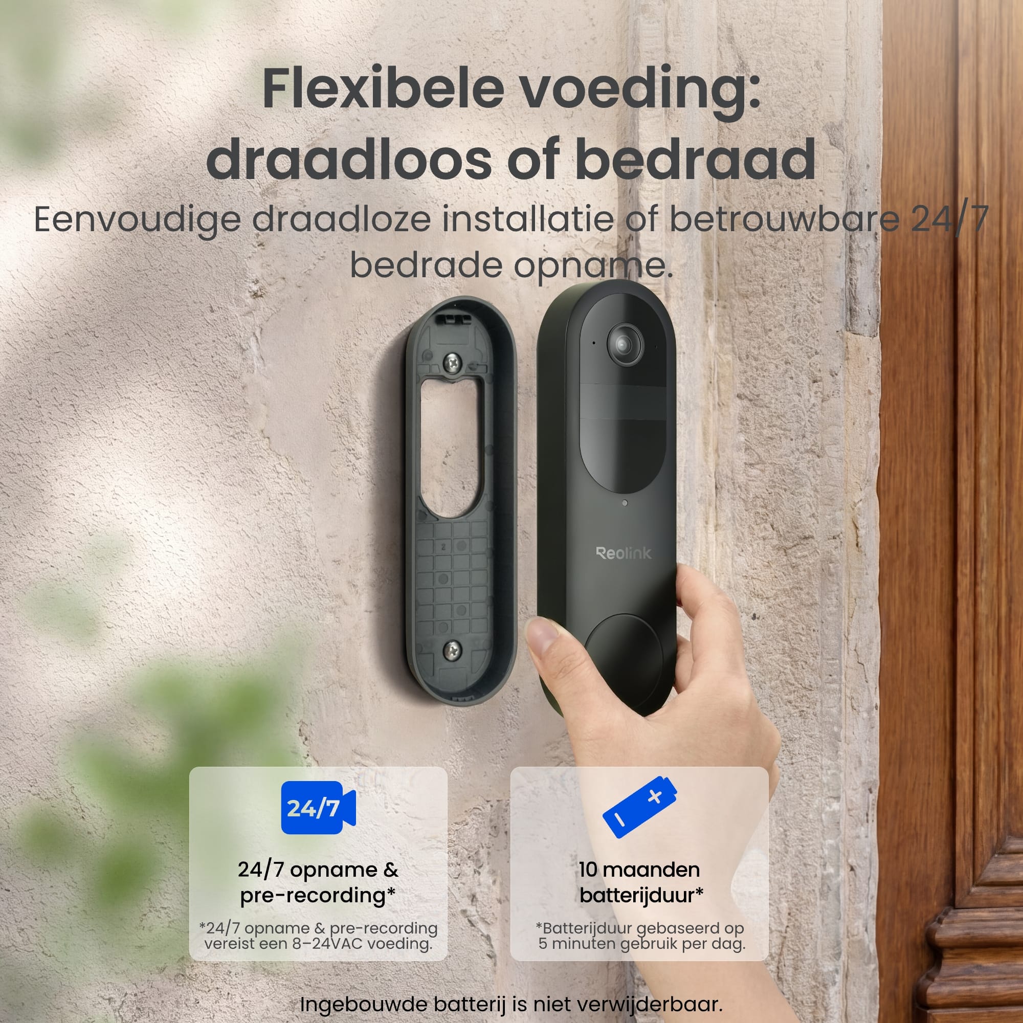 Reolink Reolink Wireless WiFi Video Doorbell (D340B) + Chime