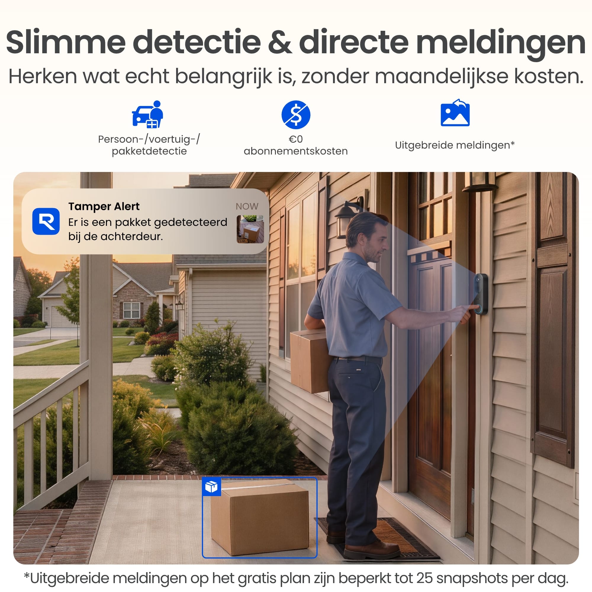 Reolink Reolink Wireless WiFi Video Doorbell (D340B) + Chime