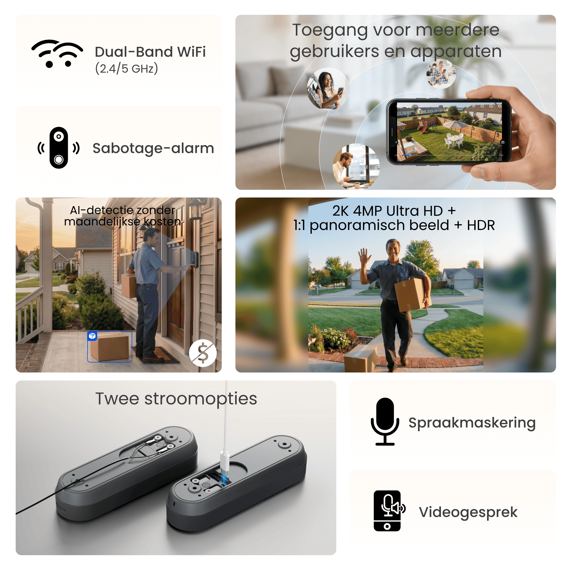 Reolink Reolink Wireless WiFi Video Doorbell (D340B) + Hub Mini