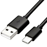 Scanpart laad+datakabel USB-A USB-C 1.2m zwart.