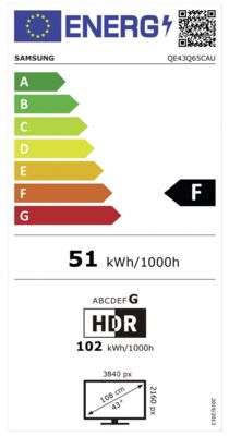 Samsung QE43Q65CAUXXN - EP:Tummers