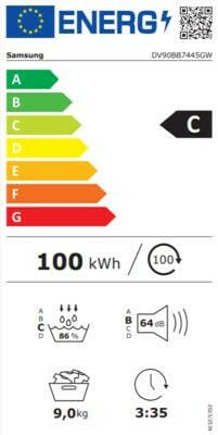 Samsung Samsung DV90BB7445GWS2 wit