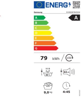 Samsung Samsung DV90DB7845GWU3 wit