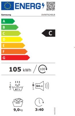Samsung Samsung DV90T6240LB/S2 zwart