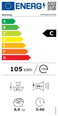 Samsung Samsung DV9UDG52A0AEEN wit