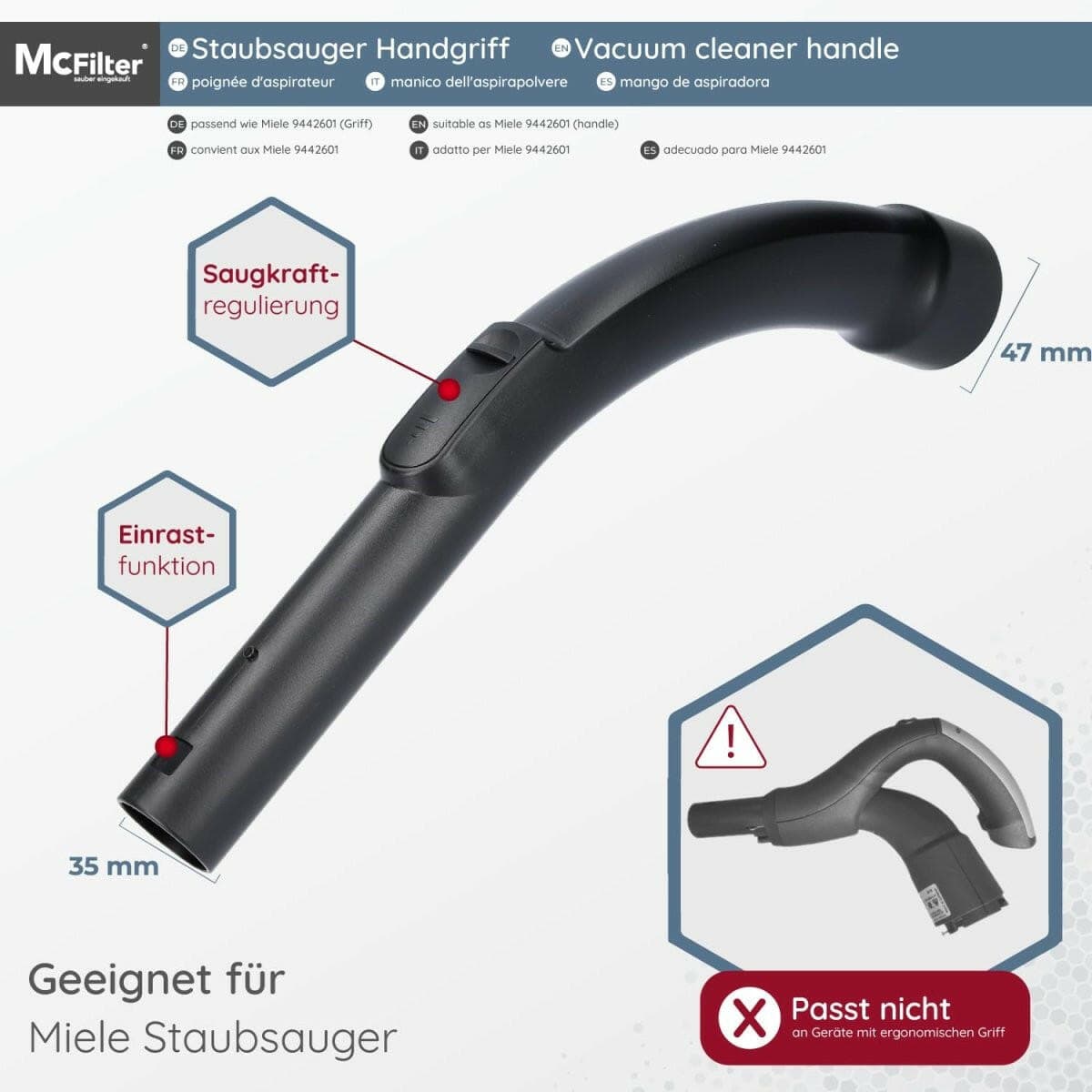 Scanpart MIELE HANDGREEP 9442601