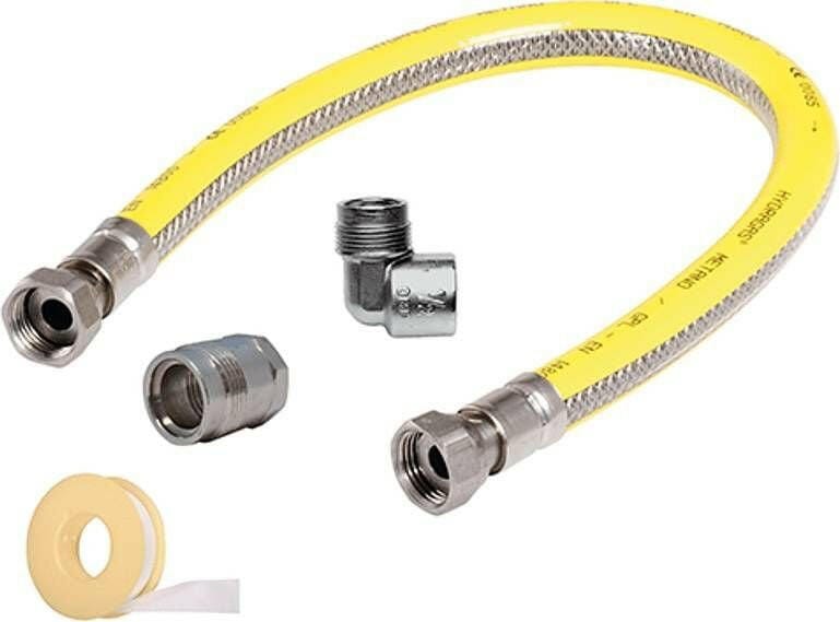 Scanpart Scanpart 1104054125 gasslang aansluitset 1/2" 125cm RVS flex