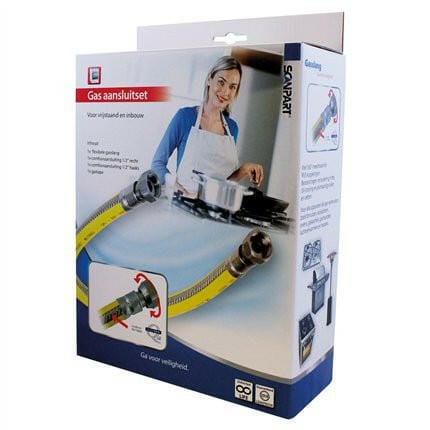 Scanpart Scanpart 1104054125 gasslang aansluitset 1/2" 125cm RVS flex