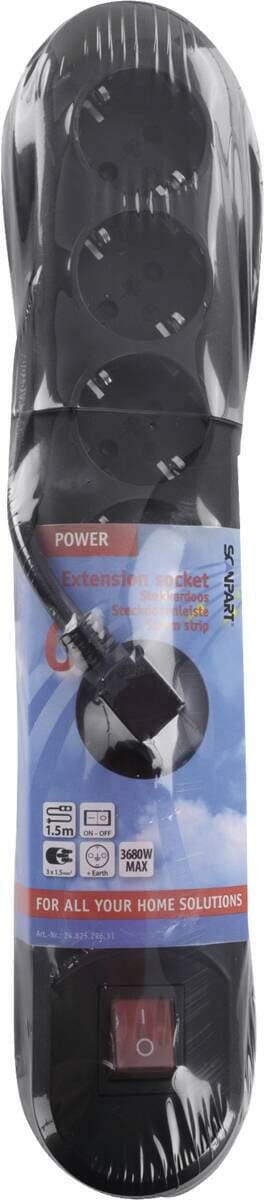 Scanpart Scanpart 2482522631 TCD 6-v+ra+schak+1.5m(3x1,5) zwart