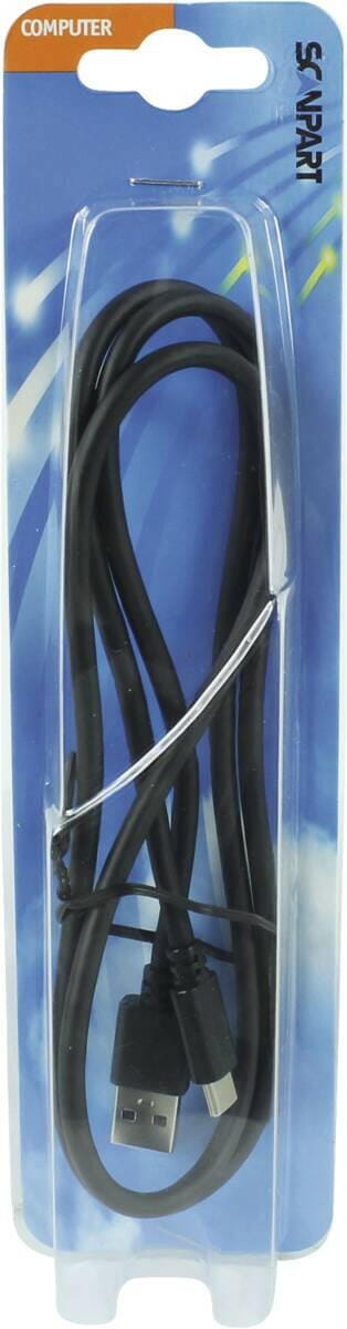 Scanpart Scanpart 3990034701 aansluitkabel USB 3.1 C(M)-A(M) 1,0m zwa