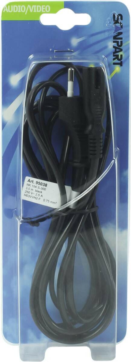 Scanpart Scanpart 3990053061 netsnoer 3,0m zwart