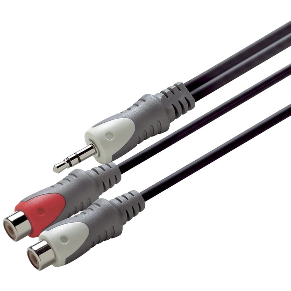 Scanpart Scanpart Audio 2Tulp Female 3,5mm Male Adapterkabel 20cm
