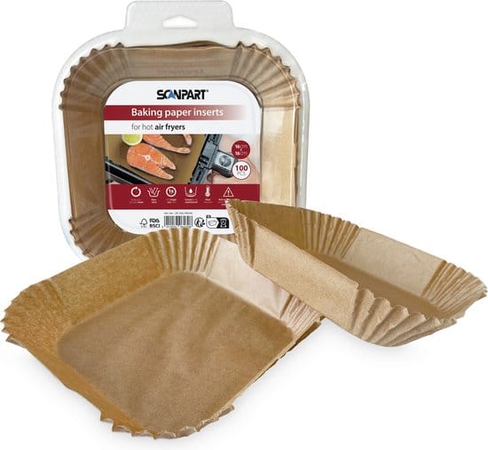 Scanpart Scanpart Bakpapier Inlegvellen Airfryer 16x16cm