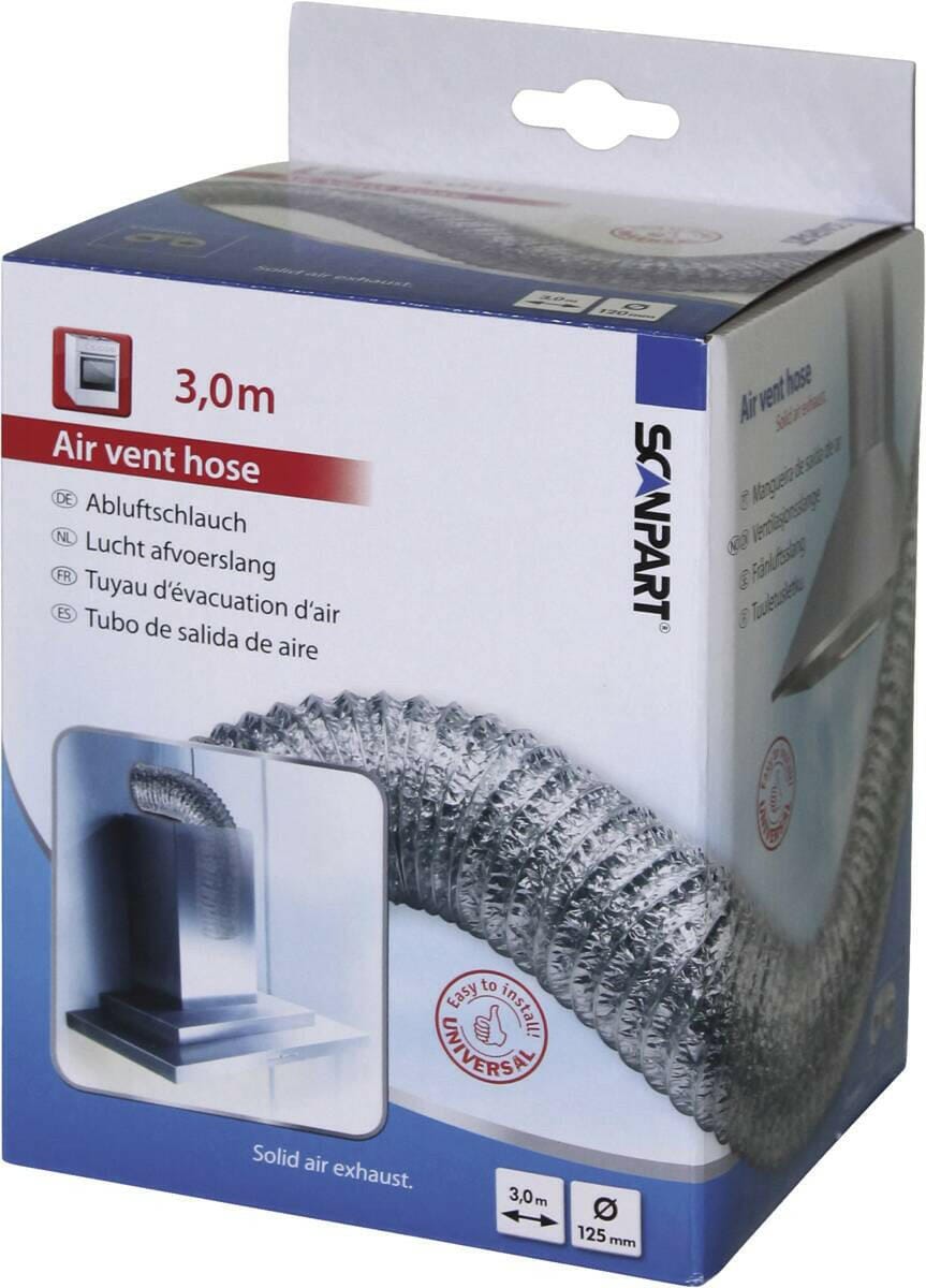 Scanpart Scanpart Lucht afvoersl. alu 3,0m 125mm