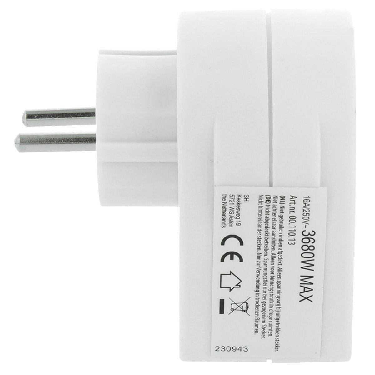 Scanpart Scanpart STEKKER + RA + SCHAKELAAR WIT wit