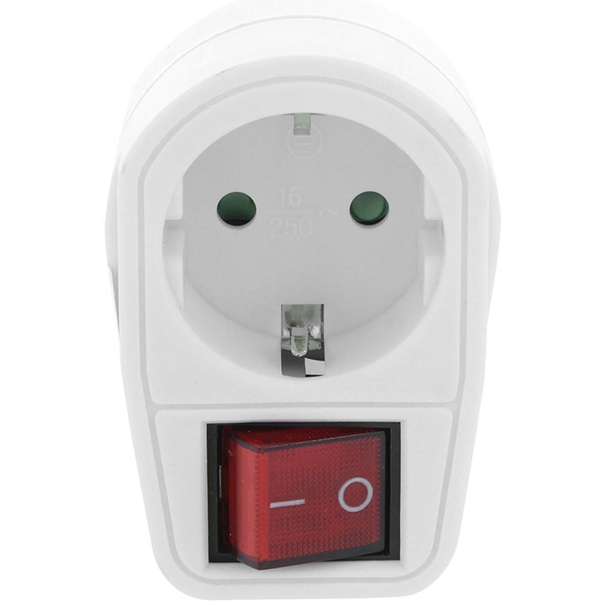 Scanpart Scanpart STEKKER + RA + SCHAKELAAR WIT wit