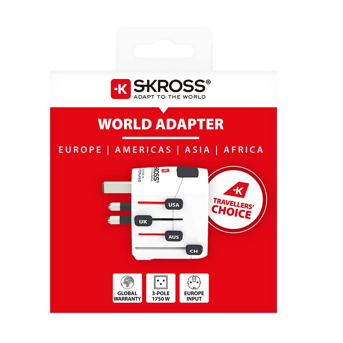SKROSS SKROSS Europa naar Wereld Reisadapter Geaard