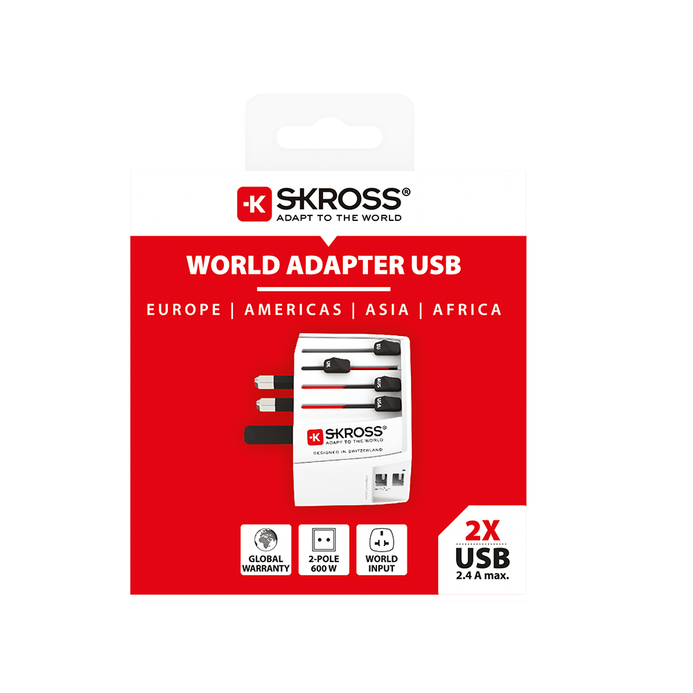 SKROSS SKROSS Wereld Reisadapter & USB Charger MUV