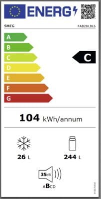 Smeg Smeg FAB28LBL6 zwart