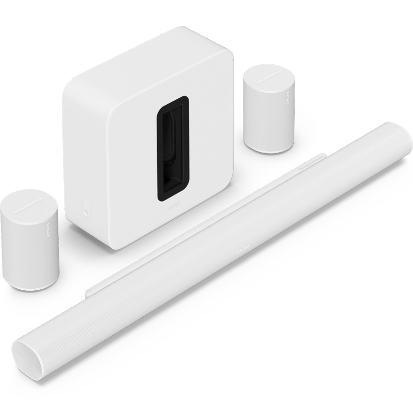 Sonos Sonos Arc Ultra met Sub 4 en 2x Era 100 Premium set Wit - Bundel